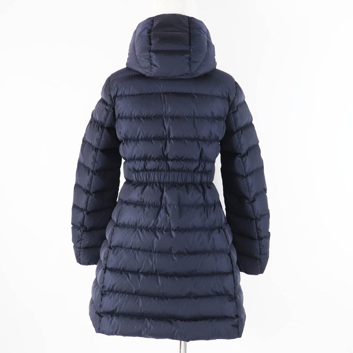 MONCLER down coat CHARPAL Patch and hooded long Navy Nylon Women