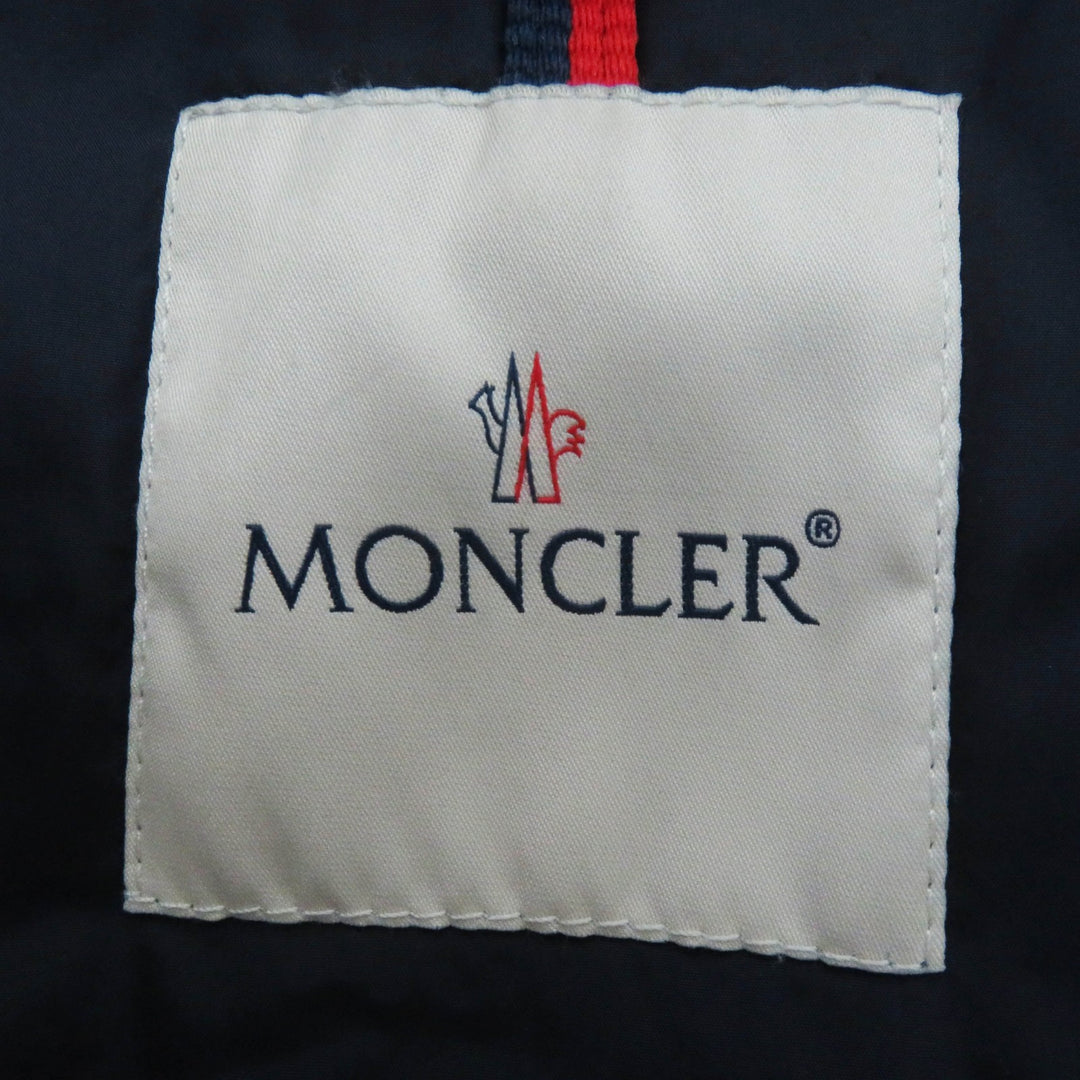 MONCLER down coat CHARPAL Patch and hooded long Navy Nylon Women