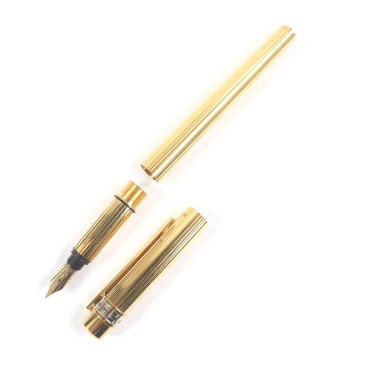 Excellent Cartier fountain pen PANTHERE Must de Cartier Cap Type Gold silver18K