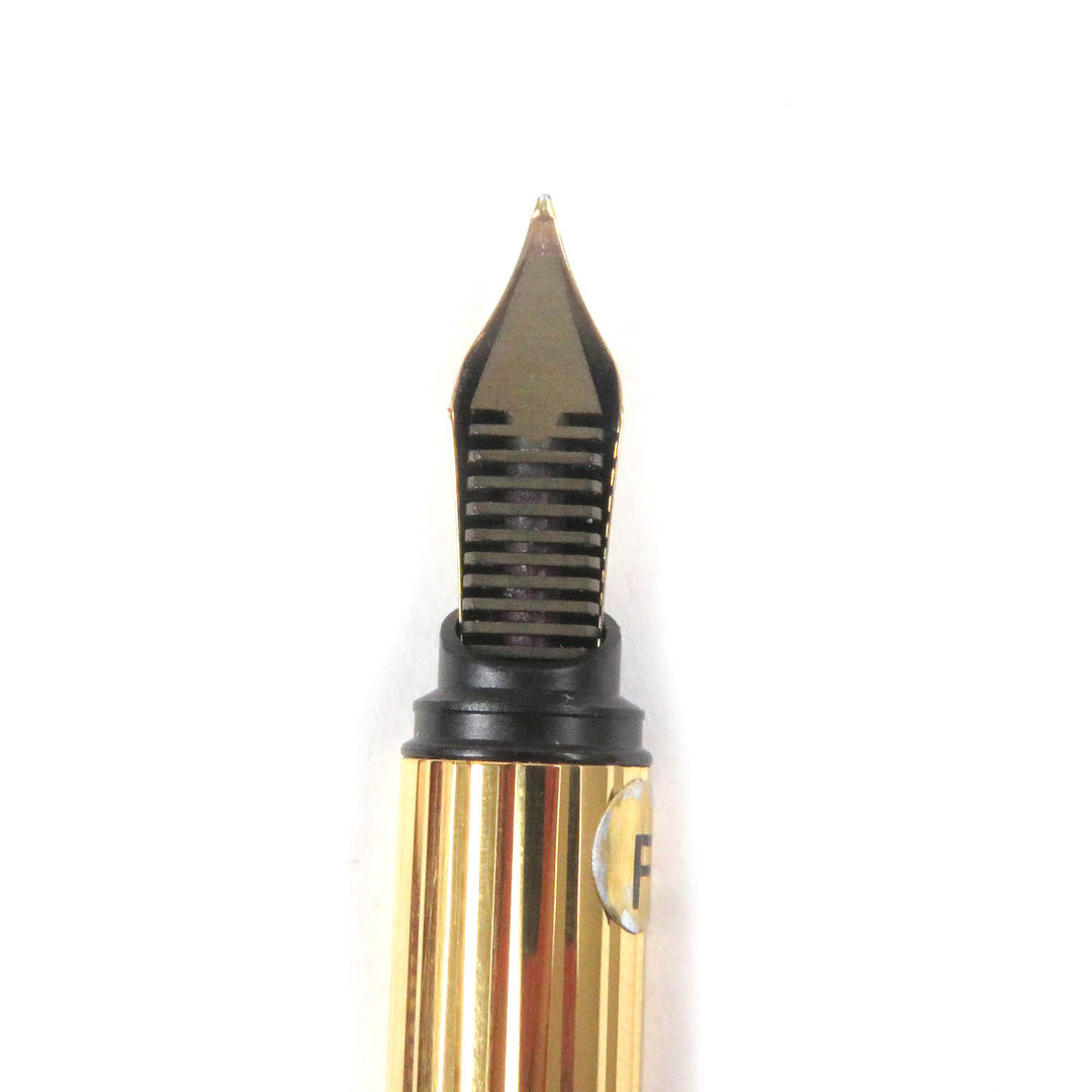Excellent Cartier fountain pen PANTHERE Must de Cartier Cap Type Gold silver18K