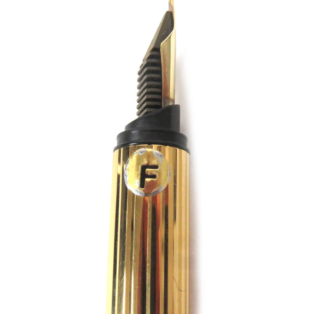 Excellent Cartier fountain pen PANTHERE Must de Cartier Cap Type Gold silver18K