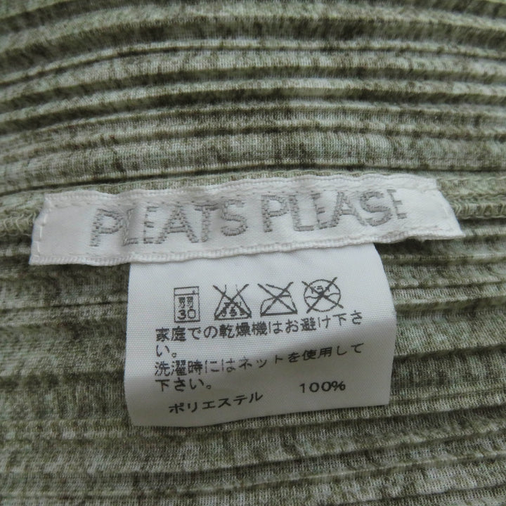 Excellent PLEATS PLEASE T-shirt Transfer Print Long Sleeve Brown Women 3 PP83-JK931