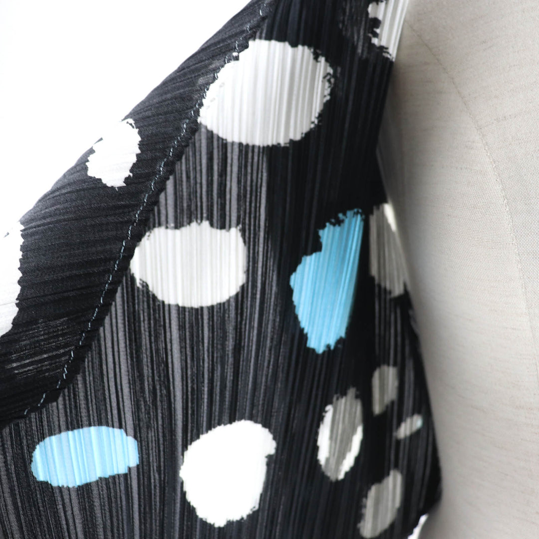 Excellent PLEATS PLEASE cardigan Dot print Short length Long sleeves 3