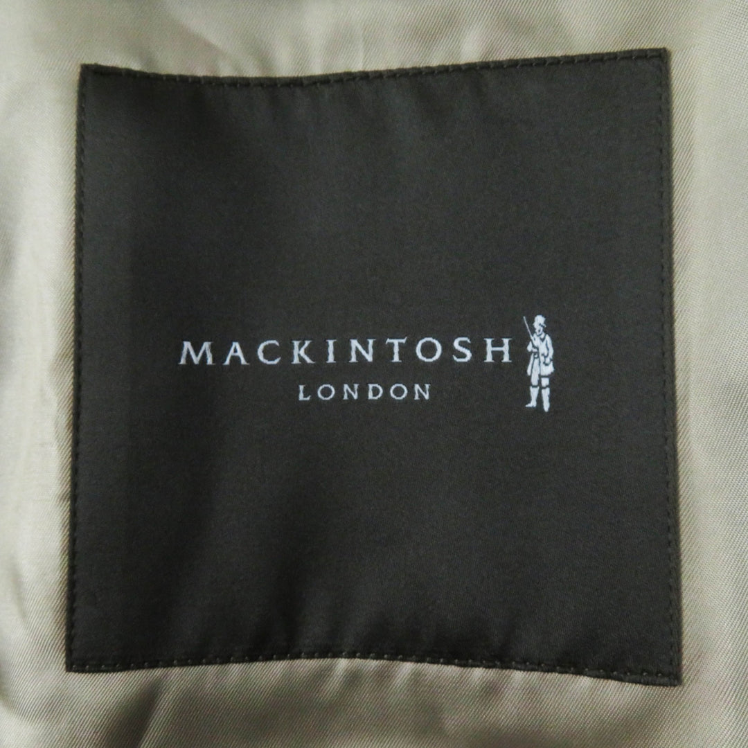Great MACKINTOSH LONDON trench coat Logo button and check pattern liner light beige cotton Women 40 G5A25-310-40