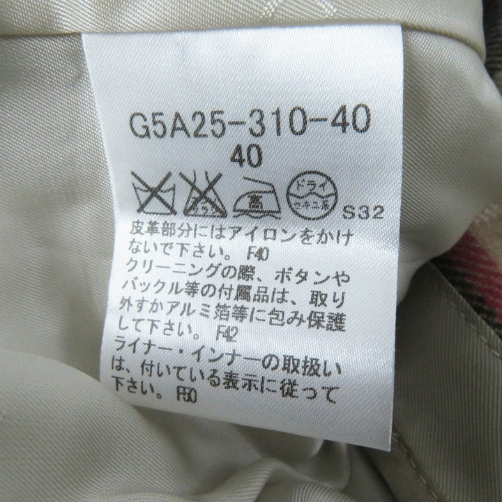 Great MACKINTOSH LONDON trench coat Logo button and check pattern liner light beige cotton Women 40 G5A25-310-40