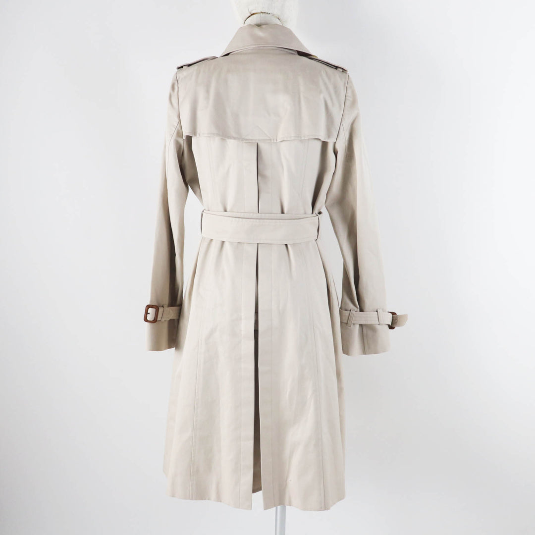 Great MACKINTOSH LONDON trench coat Logo button and check pattern liner light beige cotton Women 40 G5A25-310-40