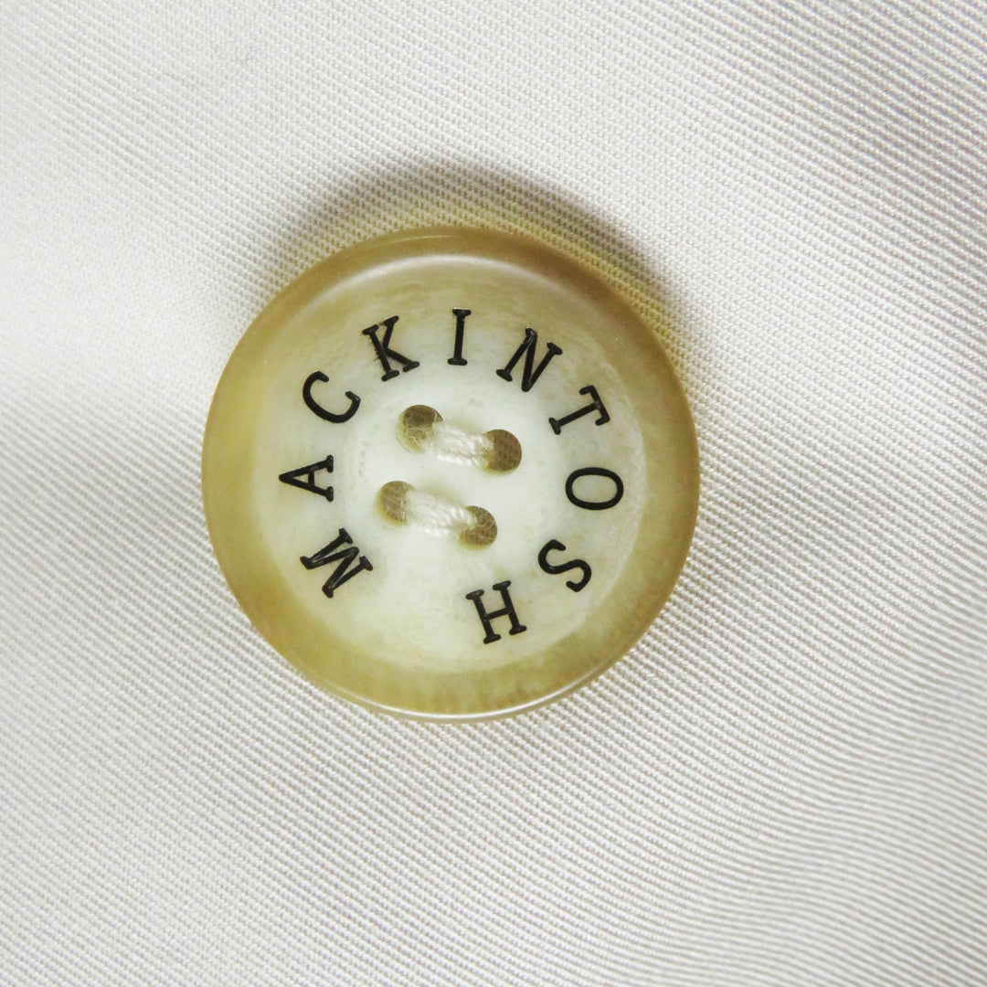 Great MACKINTOSH LONDON trench coat Logo button and check pattern liner light beige cotton Women 40 G5A25-310-40