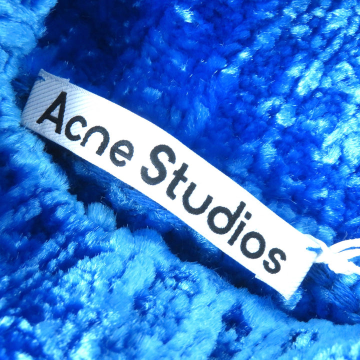 Pristine ACNE STUDIOS pullover Chenille Sweater Long Sleeve Top blue S A60428