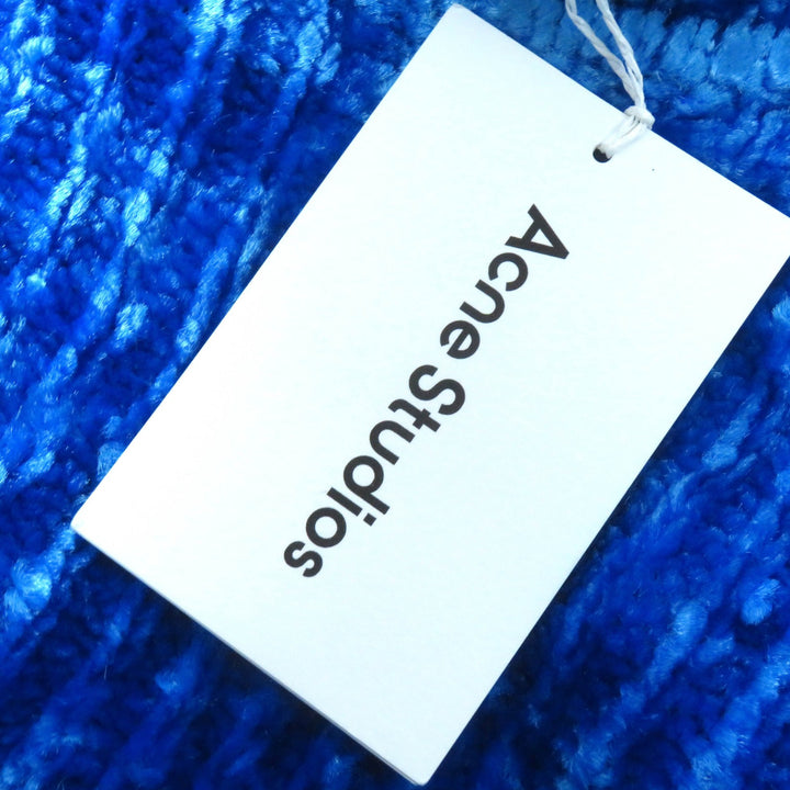 Pristine ACNE STUDIOS pullover Chenille Sweater Long Sleeve Top blue S A60428