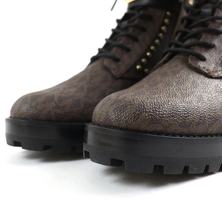 Pristine Michael Kors short boots combat boots Brown black Synthetic Women 6.5