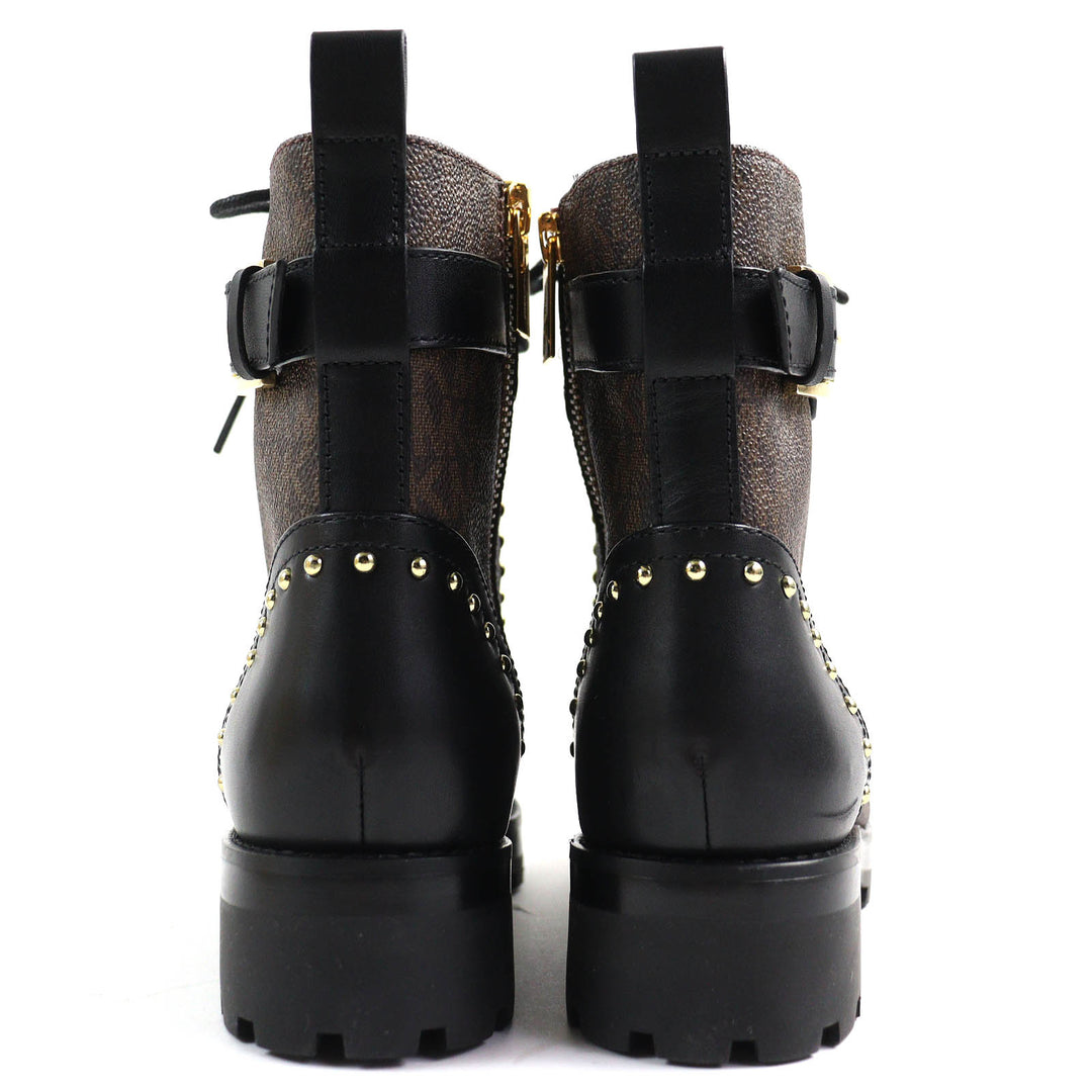 Pristine Michael Kors short boots combat boots Brown black Synthetic Women 6.5