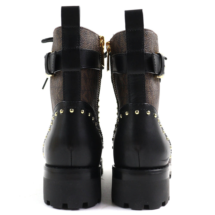 Pristine Michael Kors short boots combat boots Brown black Synthetic Women 6.5