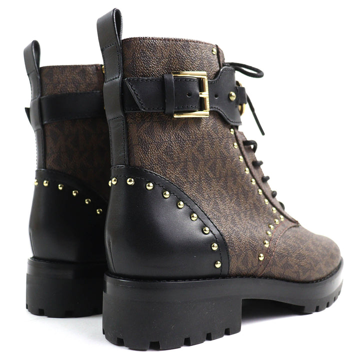 Pristine Michael Kors short boots combat boots Brown black Synthetic Women 6.5