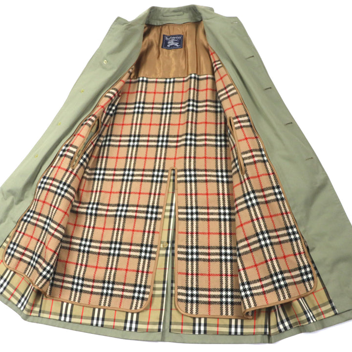 Very Good Burberrys coat Nova check pattern on the back, with liner, mens L