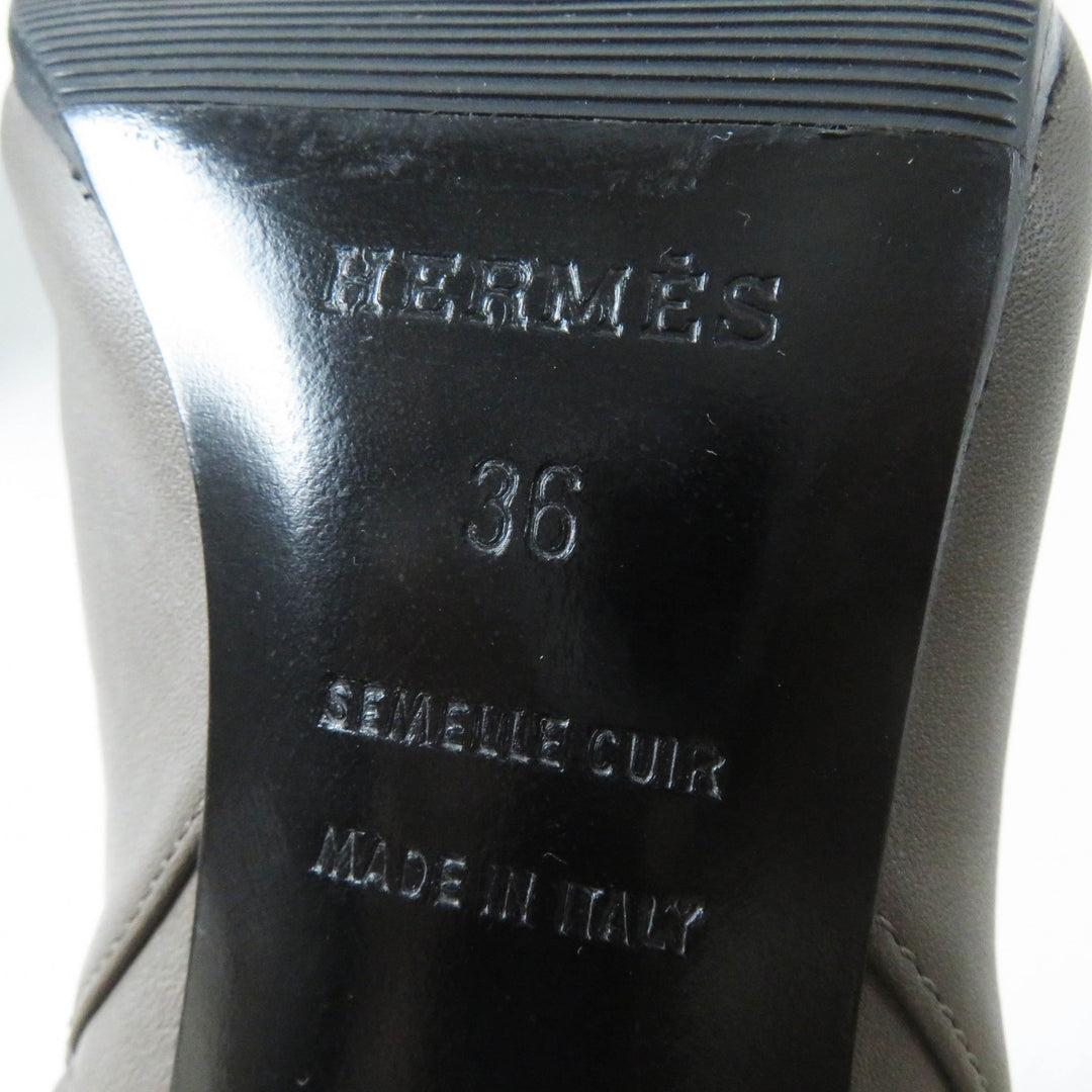 Great HERMES short boots Jews kelly buckle leather Women 36