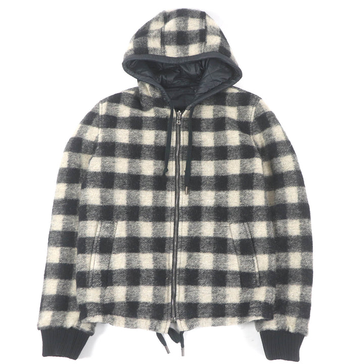 Great DOLCE&GABBANA Jacket Plain check black tag padded reversible blouson black polyamide (nylon) mens 48