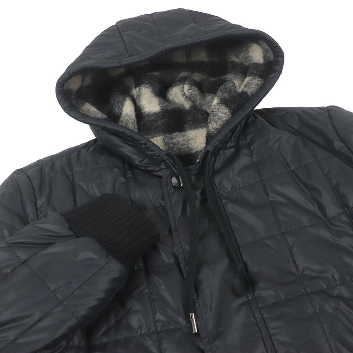 Great DOLCE&GABBANA Jacket Plain check black tag padded reversible blouson black polyamide (nylon) mens 48