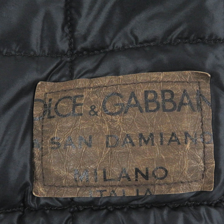 Great DOLCE&GABBANA Jacket Plain check black tag padded reversible blouson black polyamide (nylon) mens 48