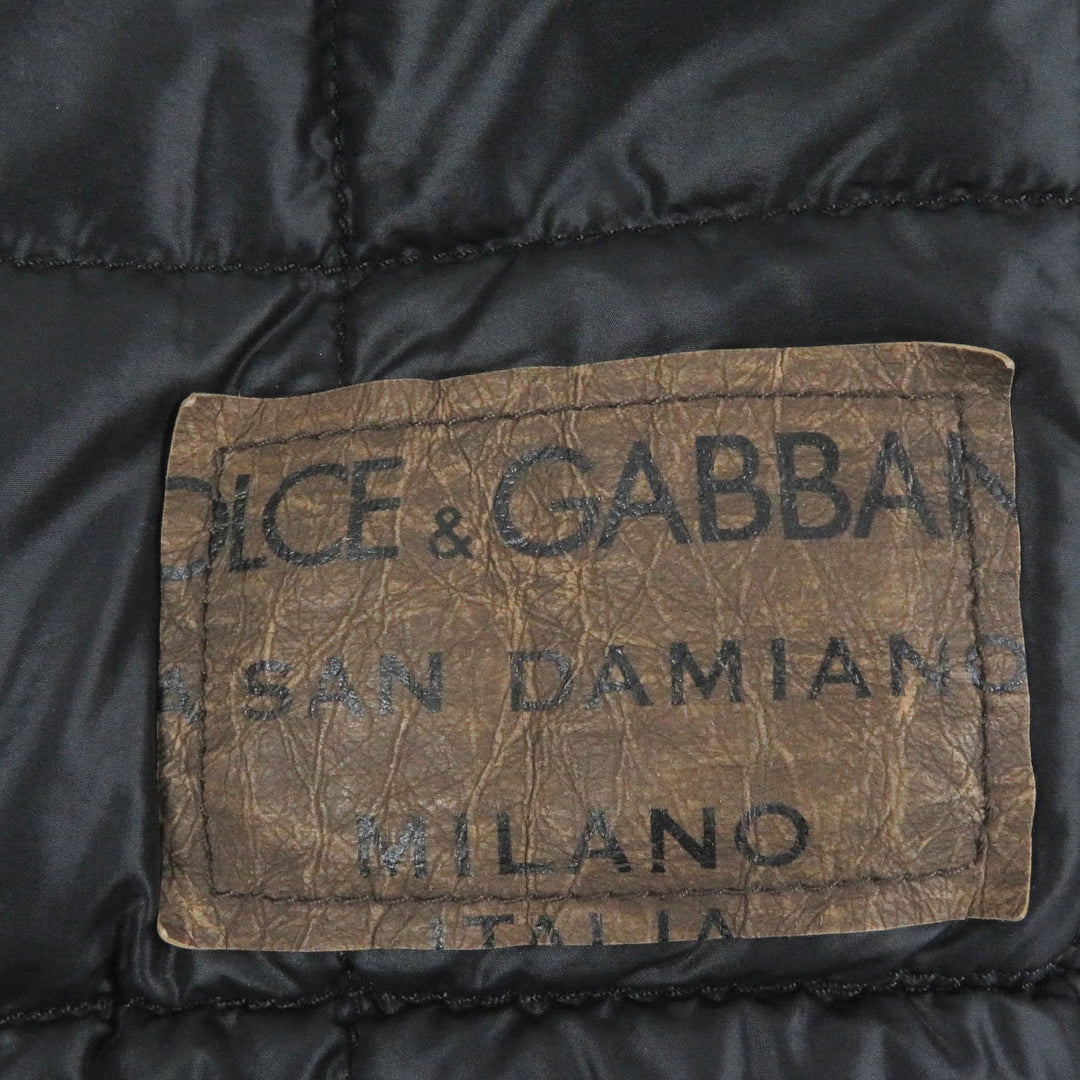 Great DOLCE&GABBANA Jacket Plain check black tag padded reversible blouson 48