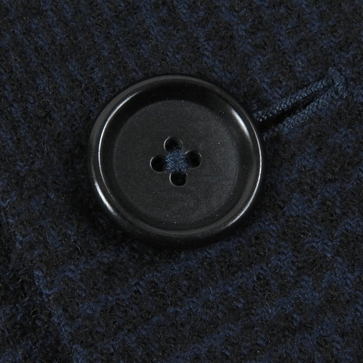 Excellent ERRICO FORMICOLA coat Check Pattern Chester Navy alpaca mens 46