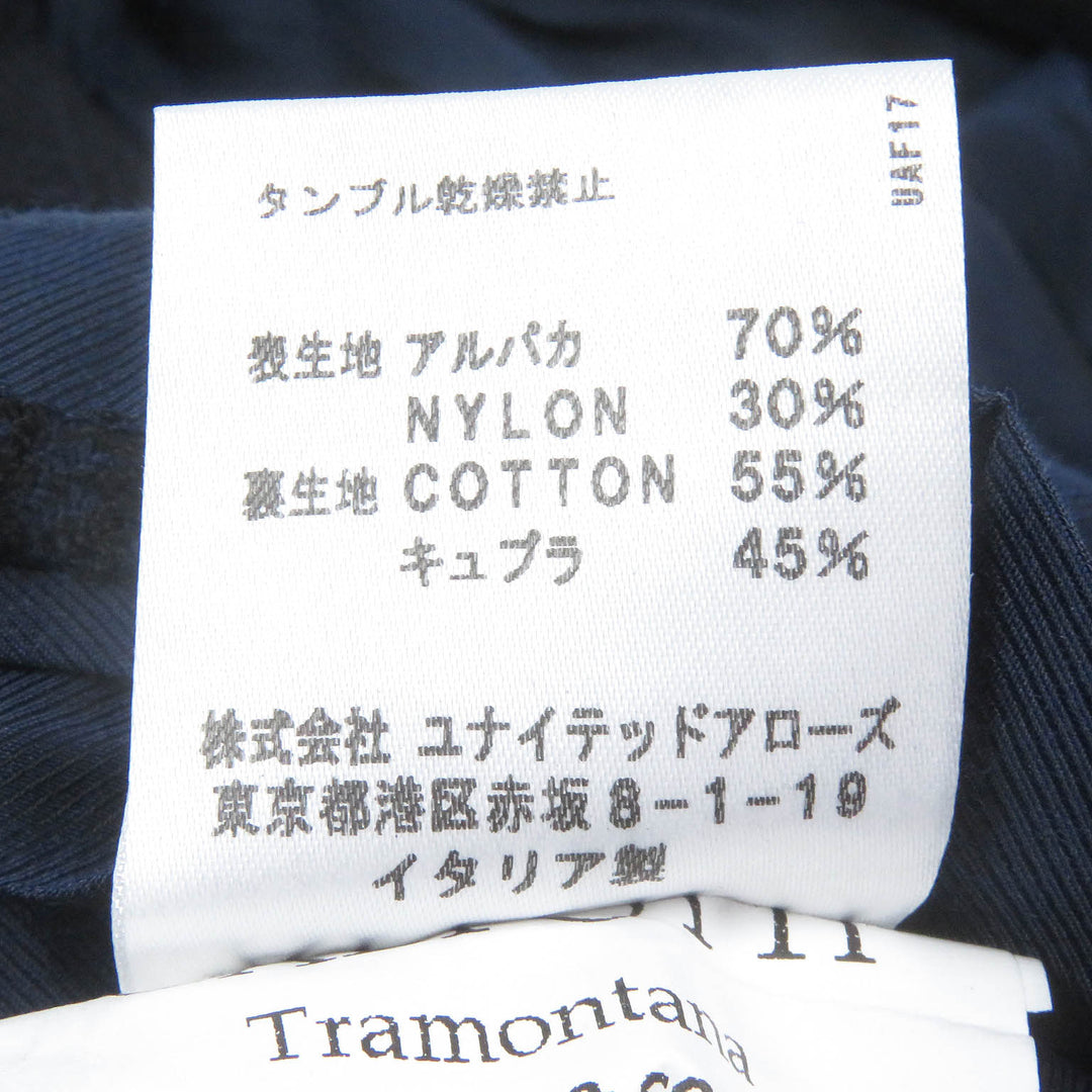 Excellent ERRICO FORMICOLA coat Check Pattern Chester Navy alpaca mens 46