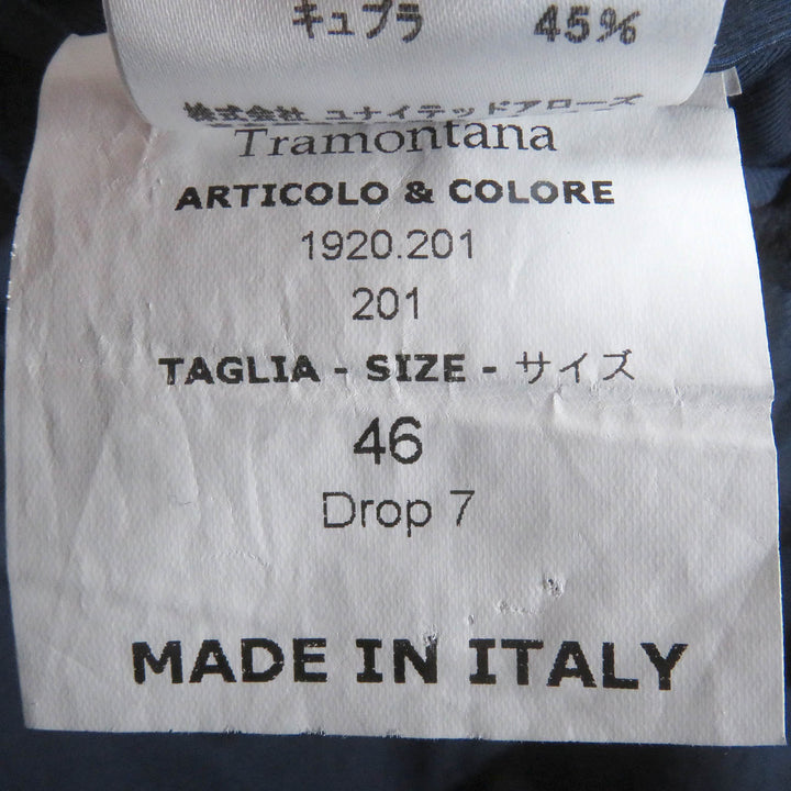Excellent ERRICO FORMICOLA coat Check Pattern Chester Navy alpaca mens 46