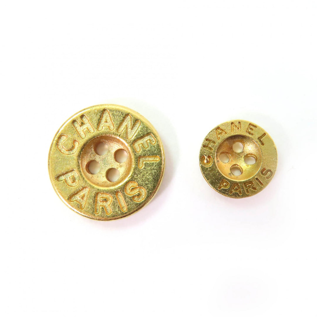 Great CHANEL Other accessories Logo button, metal button, set of 13 gold Women