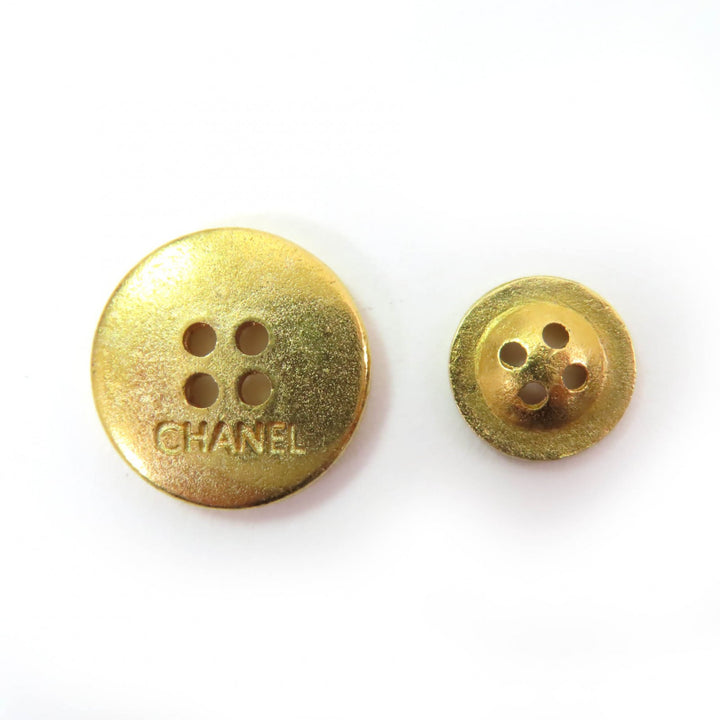 Great CHANEL Other accessories Logo button, metal button, set of 13 gold Women