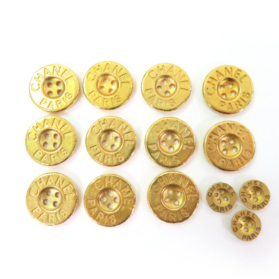 Great CHANEL Other accessories Logo Buttons Metal Buttons Set of 14 gold