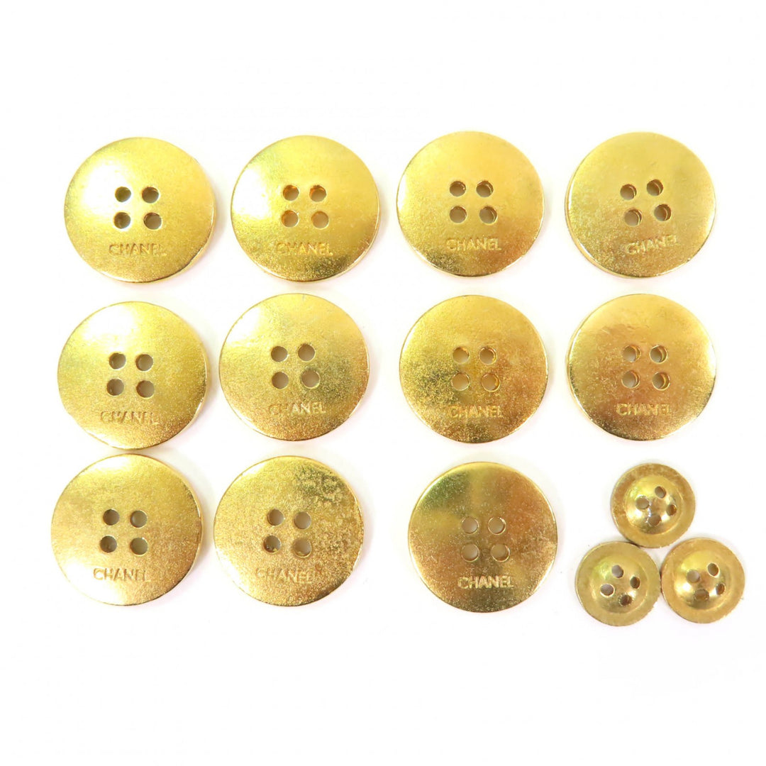 Great CHANEL Other accessories Logo Buttons Metal Buttons Set of 14 gold