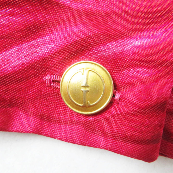 Excellent GUCCI Long sleeve shirt Fruit print with gold buttons red multi silk