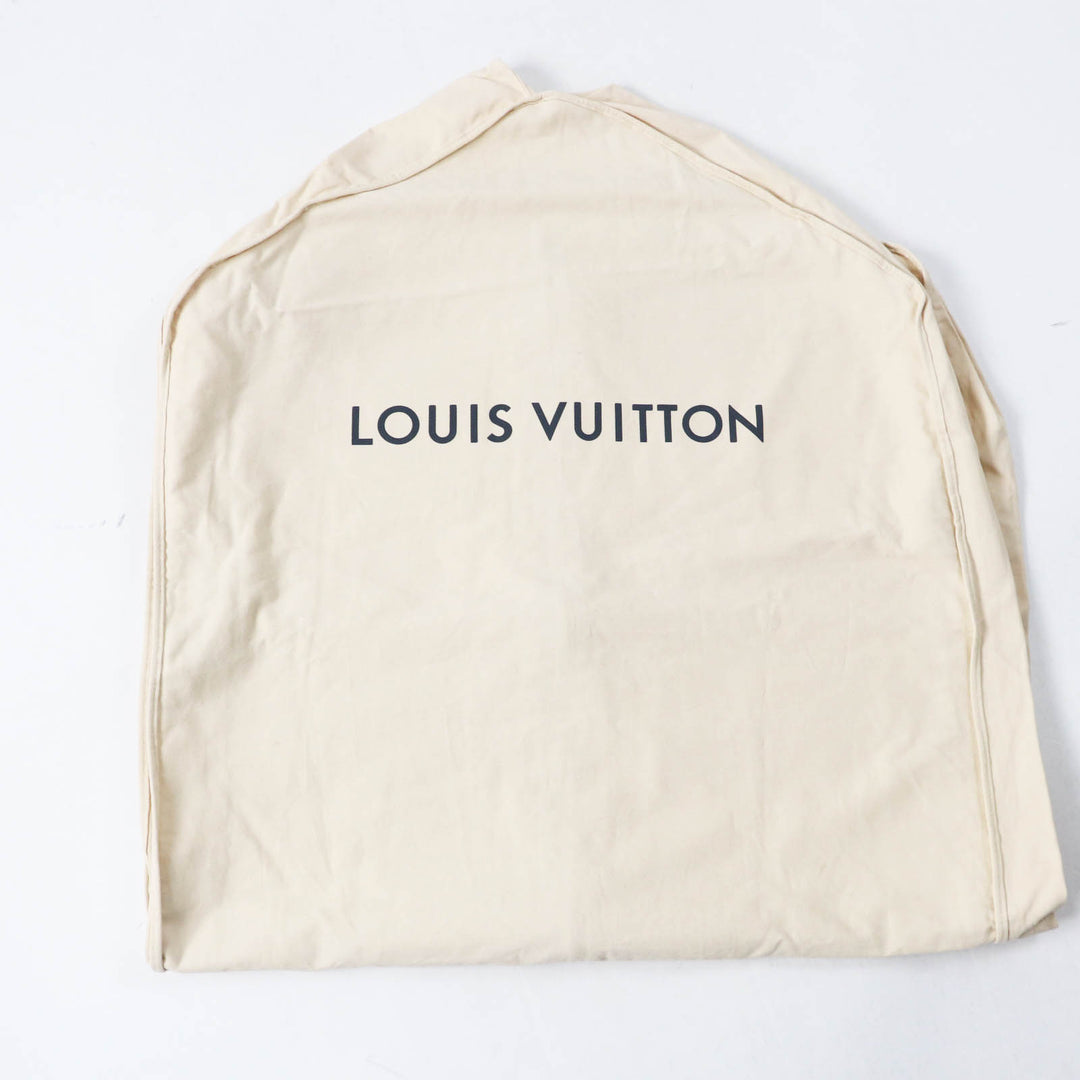 LOUIS VUITTON coat Monogram Pattern Hooded Wrap Camel wool Women 42 1A8262