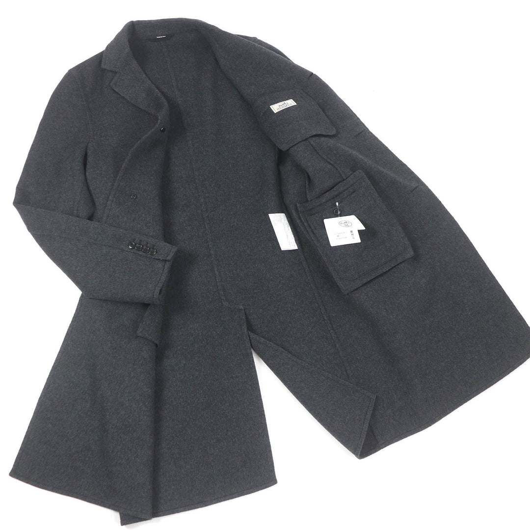 Pristine HERMES coat MANTEAU LIVERPOOL DOUBLE cashmere mens 48