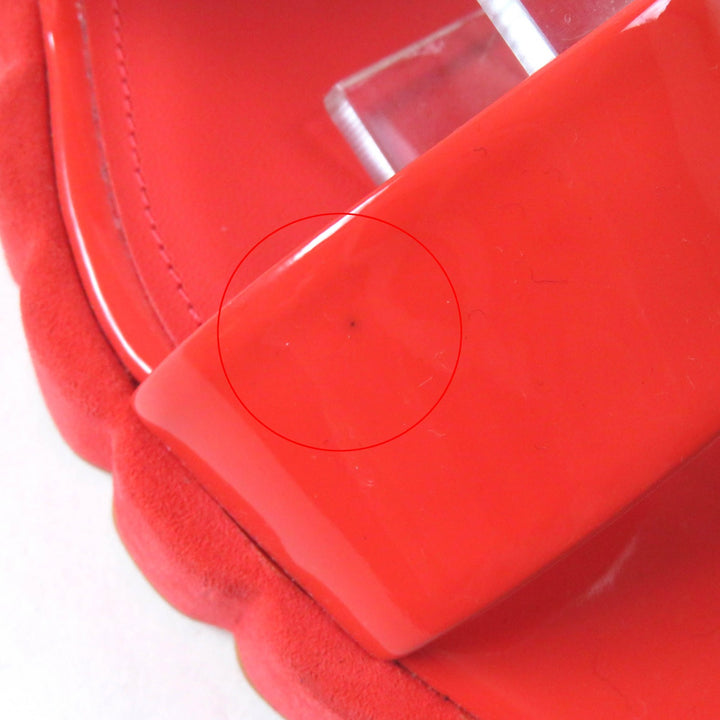 Pristine Salvatore Ferragamo Sandals With back strap Red Patent leather Women 6.5