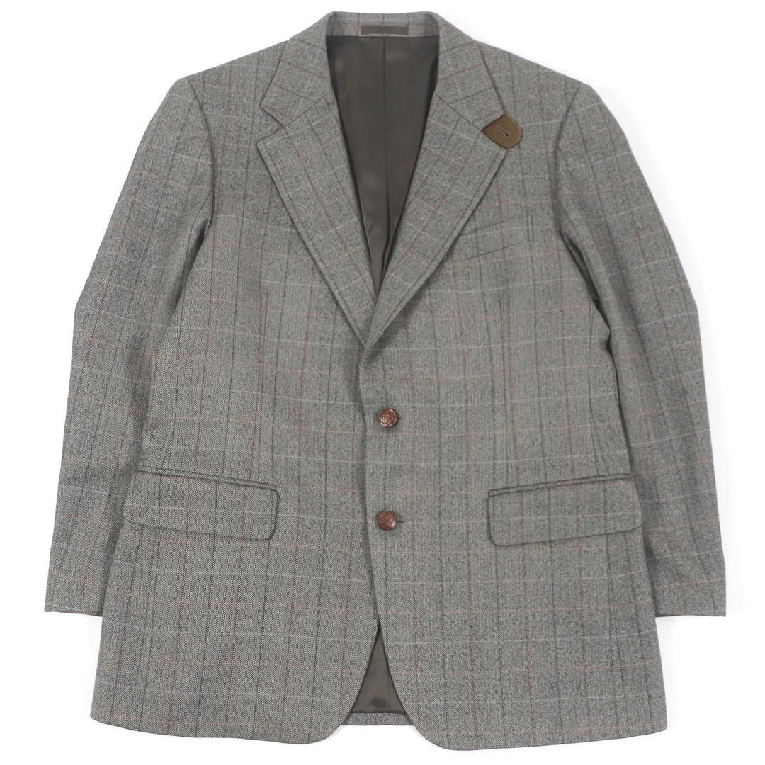 Great Burberrys tailored jacket Herringbone Check Pattern Covered Button mens