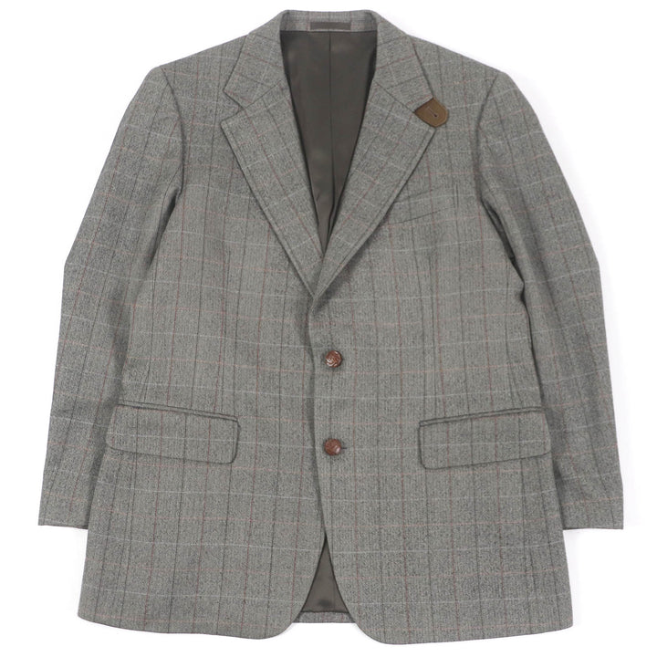 Great Burberrys tailored jacket Herringbone Check Pattern Covered Button mens