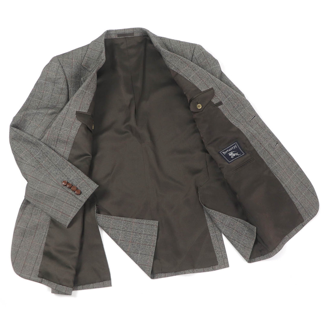 Great Burberrys tailored jacket Herringbone Check Pattern Covered Button mens