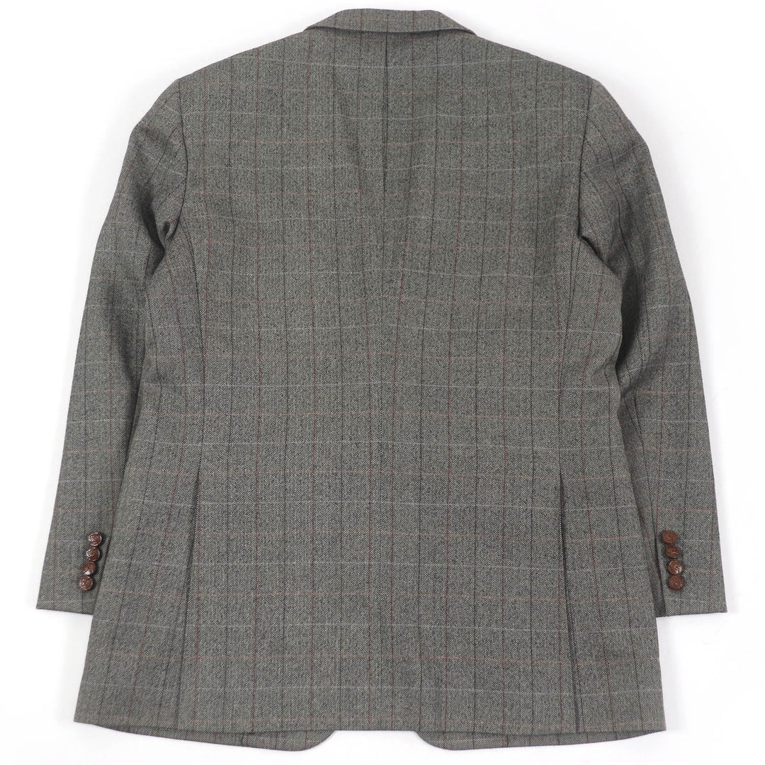 Great Burberrys tailored jacket Herringbone Check Pattern Covered Button mens