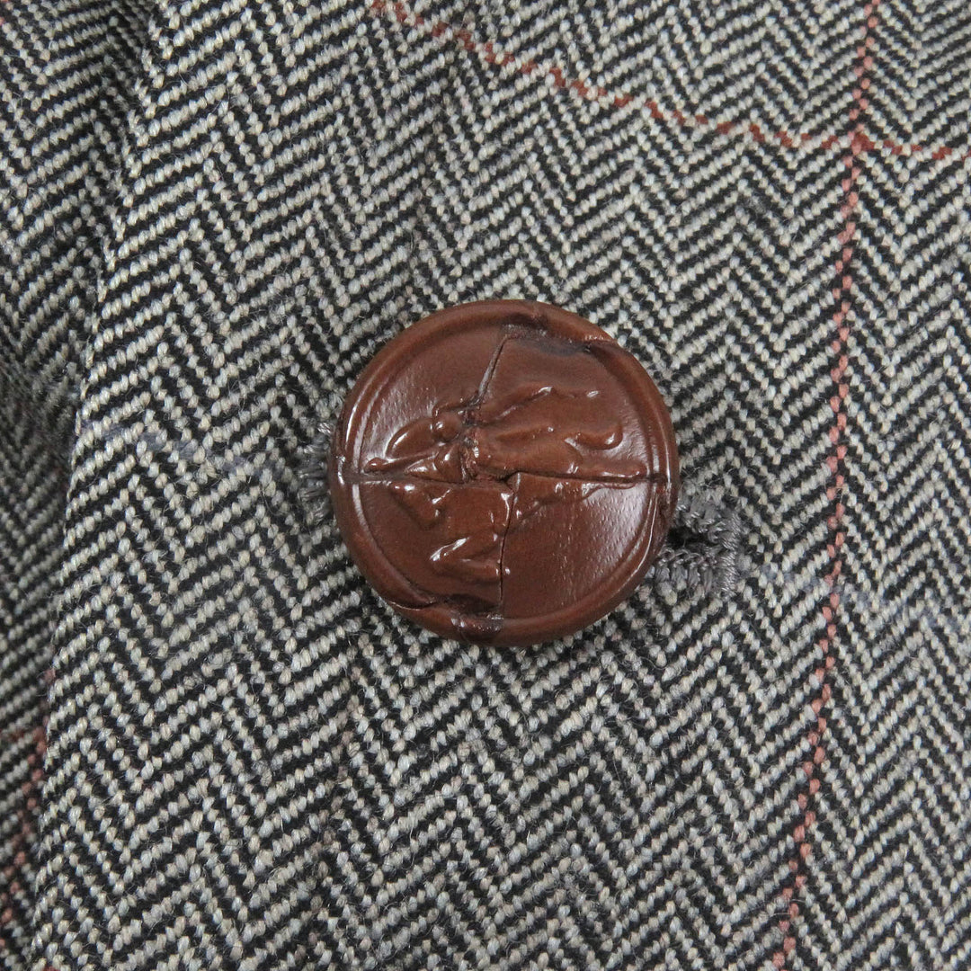 Great Burberrys tailored jacket Herringbone Check Pattern Covered Button mens