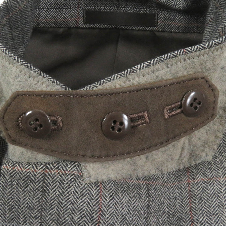 Great Burberrys tailored jacket Herringbone Check Pattern Covered Button mens