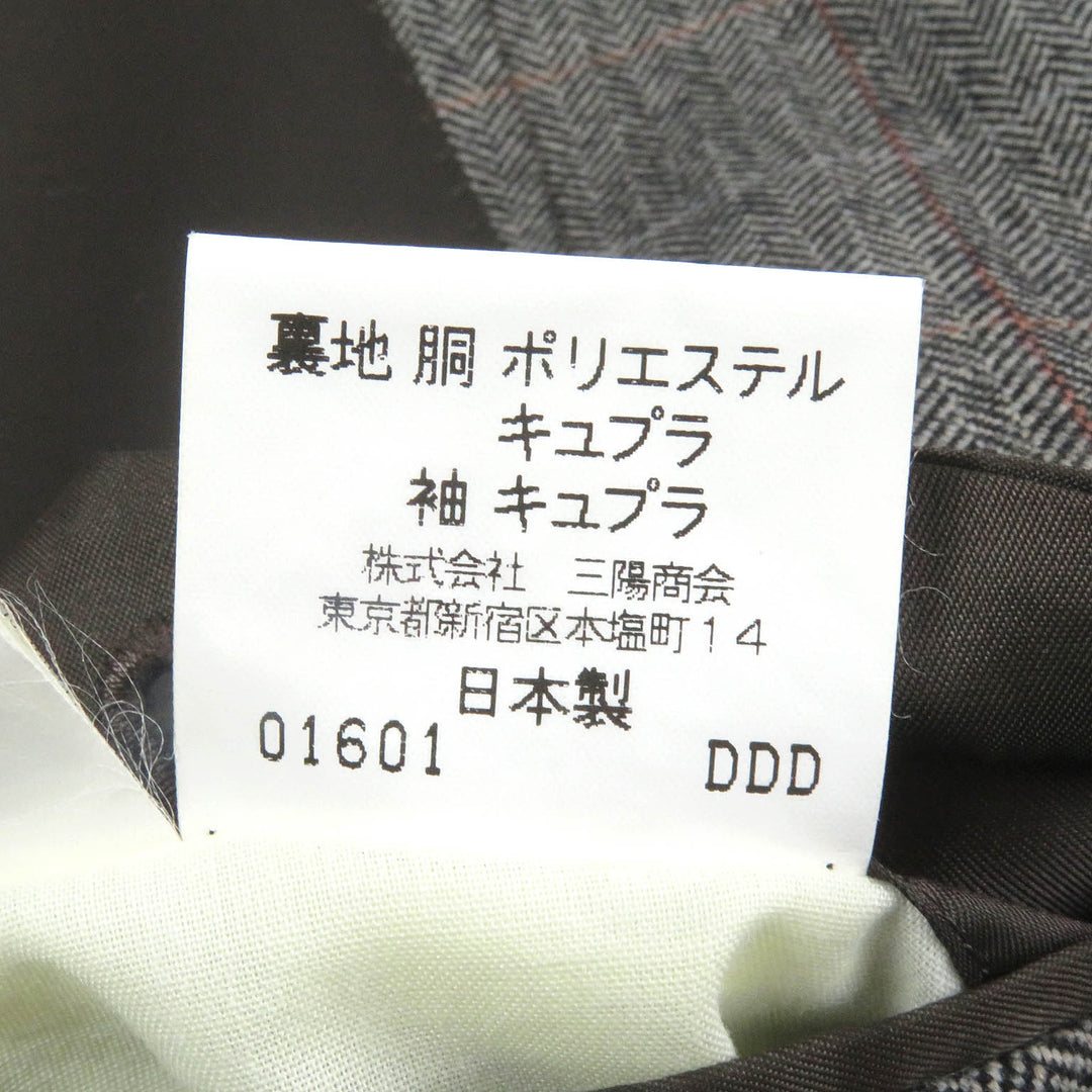 Great Burberrys tailored jacket Herringbone Check Pattern Covered Button mens