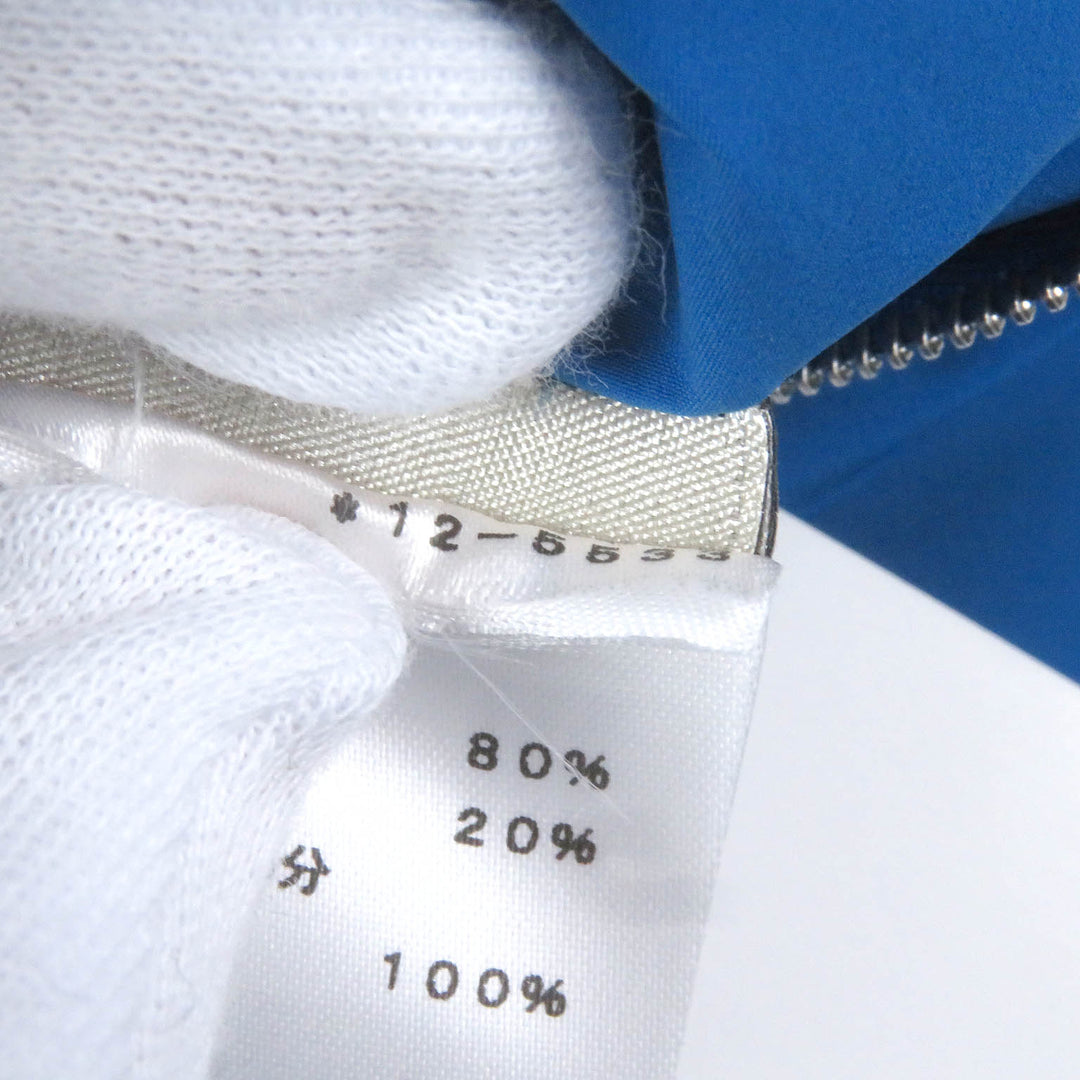 Pristine HERMES Jacket H motif logo zip quilting Charcoal Blue Nylon mens 46