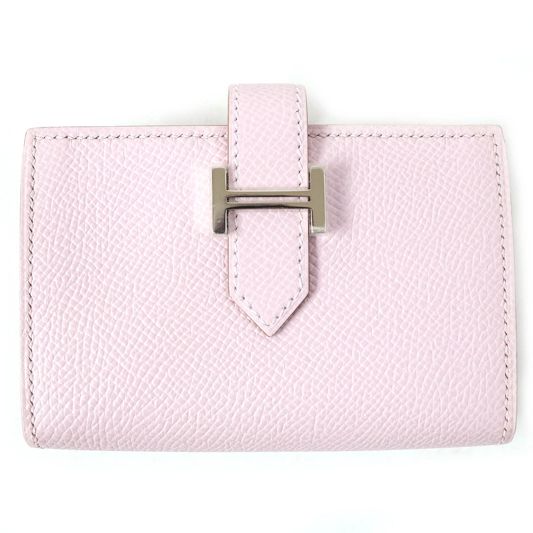 Pristine HERMES Bifold Wallet Bearn Mini Compact wallet Epsom Women