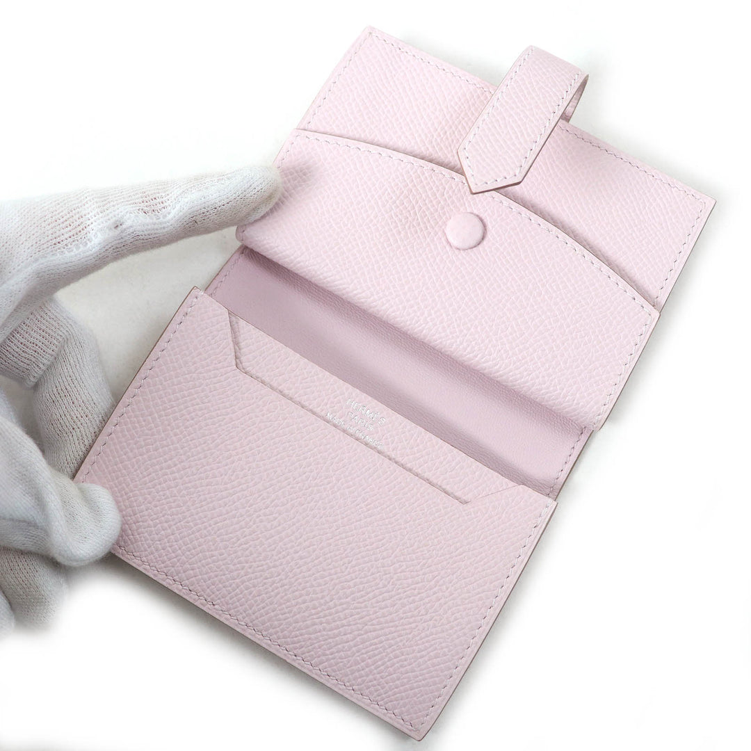 Pristine HERMES Bifold Wallet Bearn Mini Compact wallet Epsom Women