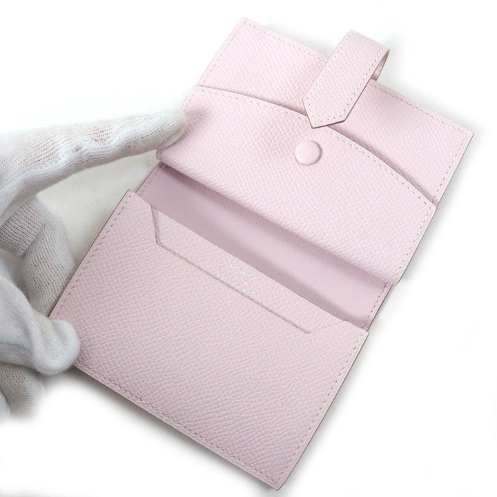 Pristine HERMES Bifold Wallet Bearn Mini Compact wallet Epsom Women