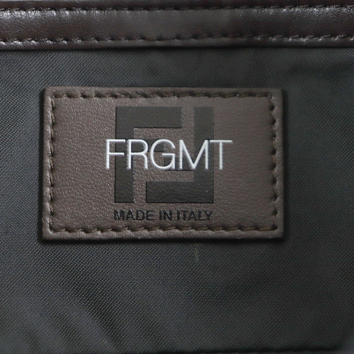 Excellent FENDI×FRAGMENT Shoulder Bag ZUCCA BAGUETTE FOLDABLE 3WAY TOTE canvas mens 8BH418