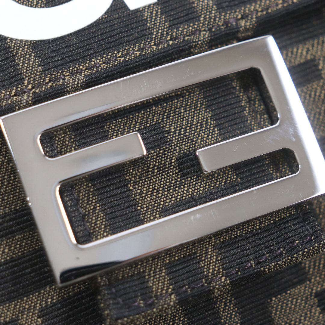 Excellent FENDI×FRAGMENT Shoulder Bag ZUCCA BAGUETTE FOLDABLE 3WAY TOTE canvas mens 8BH418