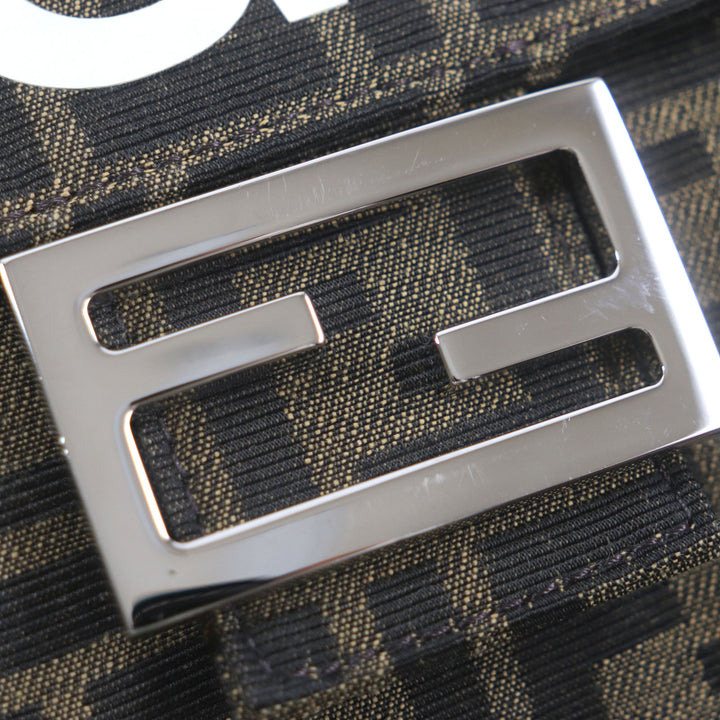 Excellent FENDI×FRAGMENT Shoulder Bag ZUCCA BAGUETTE FOLDABLE 3WAY TOTE canvas mens 8BH418