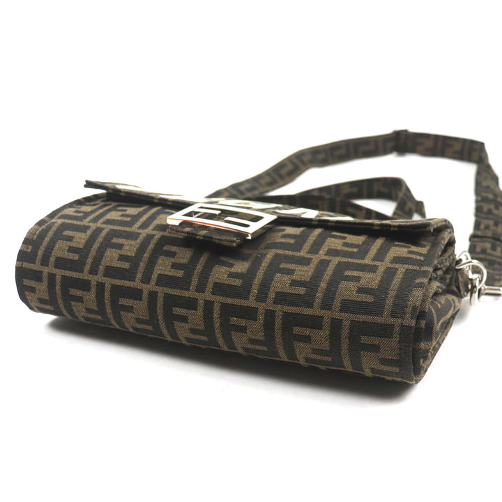 Excellent FENDI×FRAGMENT Shoulder Bag ZUCCA BAGUETTE FOLDABLE 3WAY TOTE canvas mens 8BH418