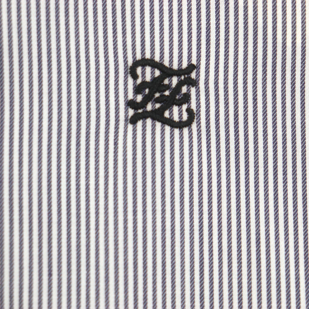 Excellent FENDI Long sleeve shirt FF logo embroidery long sleeve mens 38 FS1003
